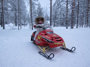 bambino a rovaniemi casa di babbo natale