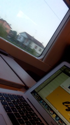 lavorare in treno laptop