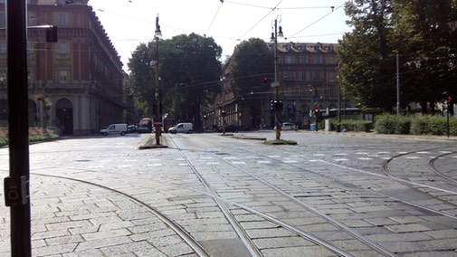 Le strade ed i tram a Torino