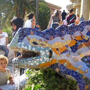 la salamandra del Parc Guell di Gaudì a Barcellona